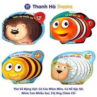 Sách - Thơ Về Động Vật: Cô Cừu Mũm Mĩm, Cá Hề Sặc Sỡ, Nhím Con Nhiều Gai, Chị Ong Chăm Chỉ