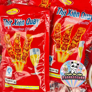 [ Gói Lẻ ] Snack Thịt Xiên Quay giòn cay, Đức Vinh, đồ ăn vặt tuổi thơ cổng trường, Pandashop89