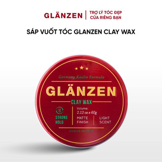  Sáp vuốt tóc giữ nếp vượt trội cho nam Glanzen Clay Wax mùi hương nước hoa nam tính 60g 