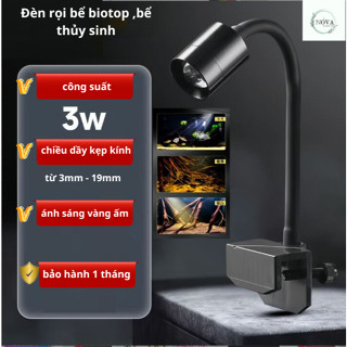 Đèn Chiếu Thay Đổi Tiêu Cự 3W – Đèn LED Kẹp Hồ Thủy Sinh, Tiểu Cảnh, Bán Cạn