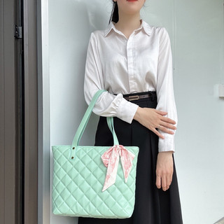Mã A6 túi công sở đeo vai da mềm trần ô trám size vừa túi nữ xinh đẹp ( tặng khăn lụa)