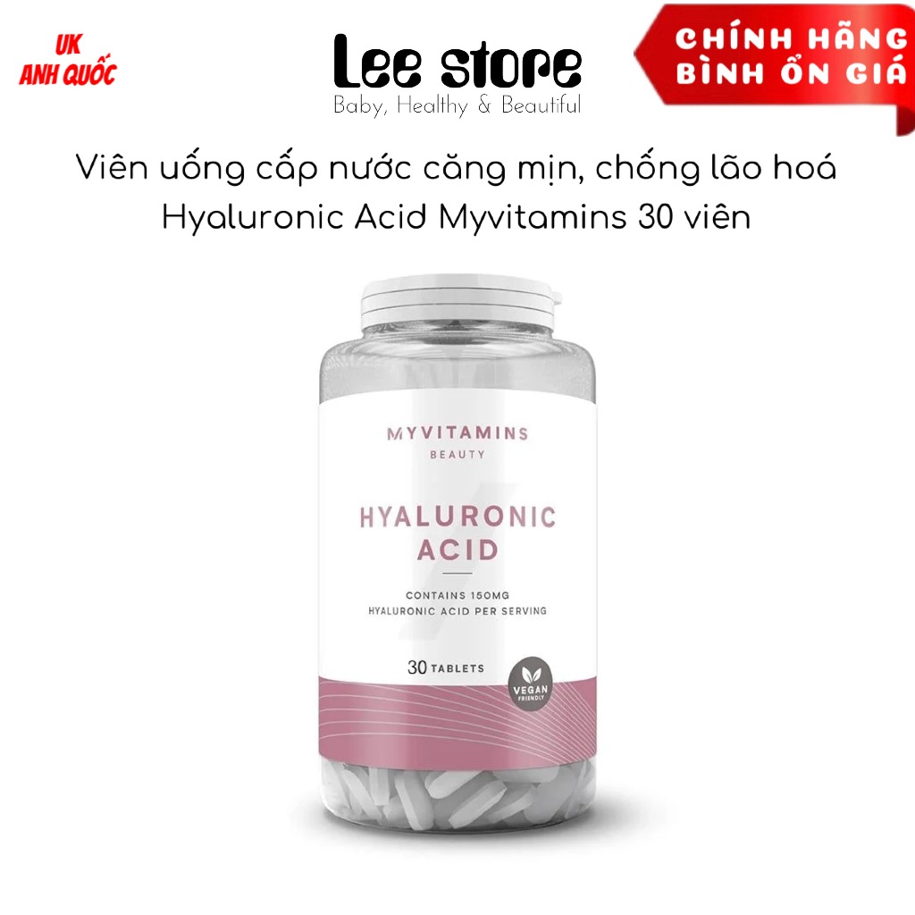 [UK-ANH] Viên Uống Cấp Nước Myvitamins Hyaluronic Acid 30 viên