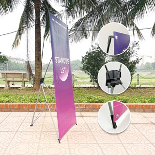Chân Standee Chữ X Cường Lực Chất Lượng Cao Kt 80x180cm. Dùng Sự Kiện Dài Hạn. Có Thể Tái Sử Dụng | LST