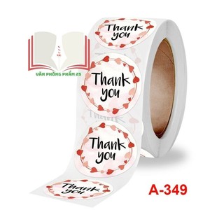 tem dán Sticker Thank you (1 cuộn 500 tem,cỡ 2.5cm).