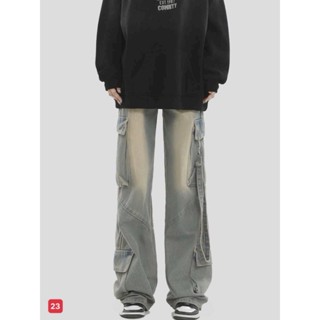 Quần baggy nam màu xanh túi hộp ống rộng , Quần dài baggy nam chất vải denim BG23