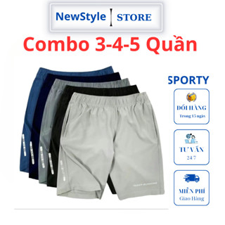 Combo 3-4-5 Quần Đùi Nam Quần Keepruning  Thể Thao Nam Sports Chất Liệu Gió Siêu Mát Mềm Mịn Co Dãn Cạp Chun.