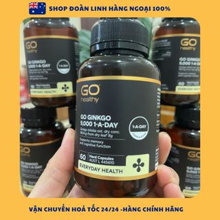 Viên uống bổ não Ginkgo 9000, lọ 60 viên, Hàng úc đi air, Mẫu mới, Date xa 2027