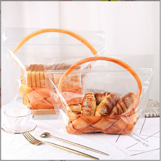 50 Túi zip hình giỏ xách đựng bánh mì hoa cúc - bánh kẹo mứt tết - bánh ngọt sừng trâu - túi đựng trái cây