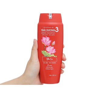 [THANH LÝ] DẦU GỘI DƯỢC LIỆU THÁI DƯƠNG 3 HOA SEN 200ML - CHÍNH HÃNG