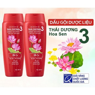 [THANH LÝ] DẦU GỘI DƯỢC LIỆU THÁI DƯƠNG 3 HOA SEN 200ML - CHÍNH HÃNG