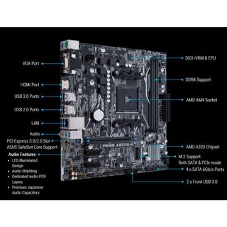 FE chặn main ASUS PRIME A320M-K (Mainboard IO Shield: 240)