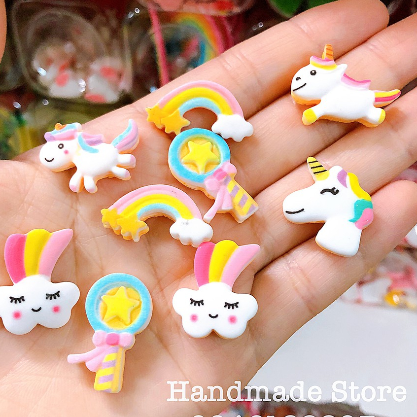 Charm cầu vồng unicorn