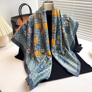 Khăn Lụa Thời Trang HimHip Khăn Vuông 90x90cm Khăn Quàng Cổ Quà Tặng Khăn K12-L03
