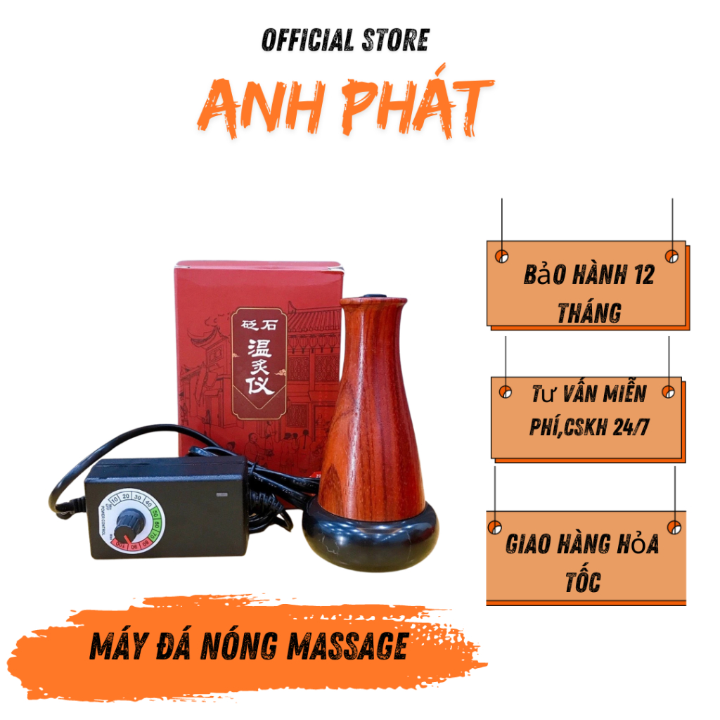 Máy massage đá nóng điện | Cốc nhiệt đá massage body đả thông kinh lạc | Máy đá nóng massage body