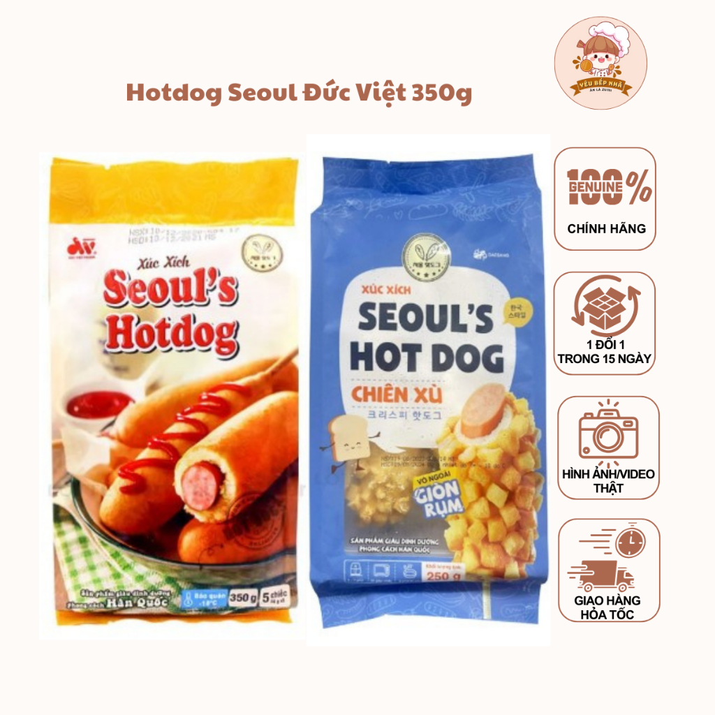 Xúc xích Hotdog Seoul Đức Việt đủ loại