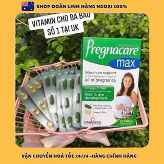 Bầu Anh prenagcare Max 84 viên, Hàng chuẩn date xa, Bầu Anh Pregnacare Max vitamin tổng hợp cho bà bầu - UK