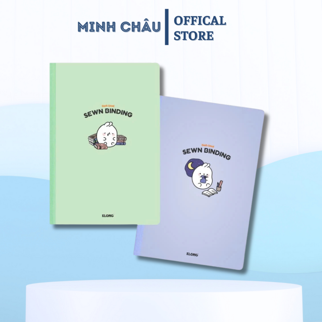 Vở kẻ ngang nét đứt may dán gáy khổ B5 300 trang KLong 803