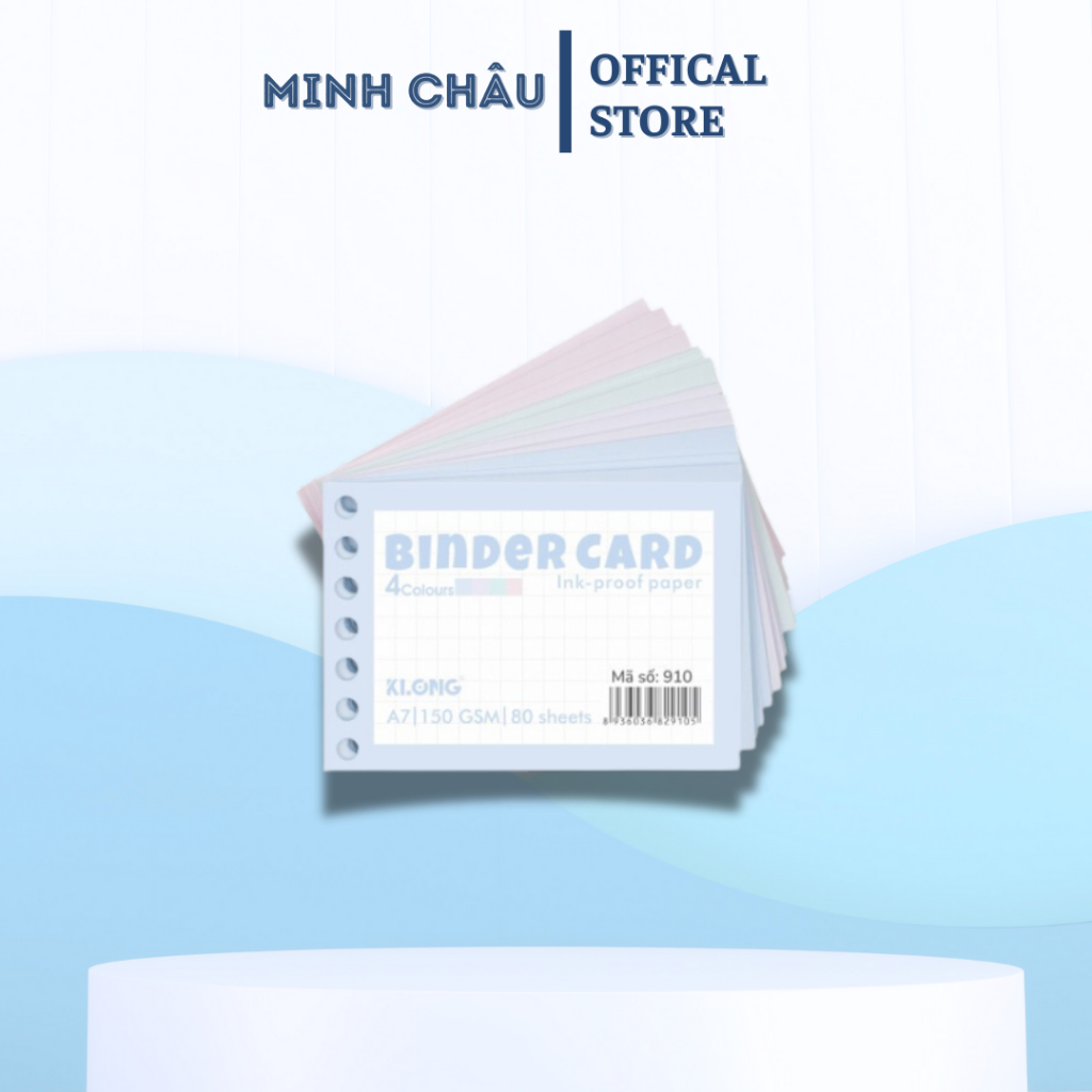 Tệp Binder Card 80 tờ A7 4 màu 150/76; Klong 910