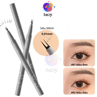 Bút kẻ mắt siêu mảnh hai ngòi dạng lỏng, kẻ mí dưới chống thấm nước không mờ không phai