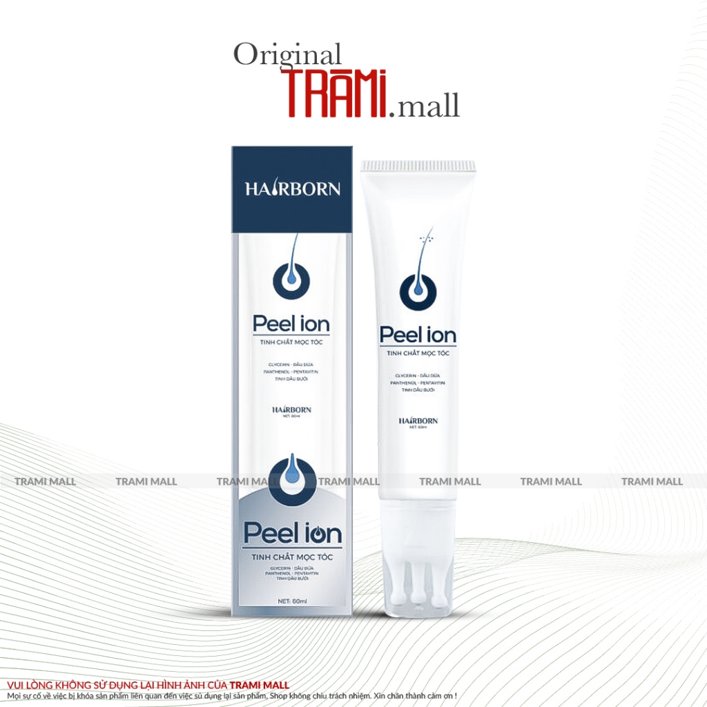 Peel Ion Hairborn 60ml, Tinh Chất Mọc Tóc Công Nghệ Ion Nano, Giảm Gãy Rụng, Mọc Tóc, Giảm Gàu Nấm
