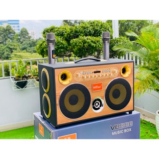 Loa xách tay MỚI NHẤT MTMAX VB888 8 Loa,bass20,4treb,2trung công suất cực mạnh Đi kèm 2 micro karaoke hay chống hú