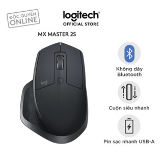 Chuột không dây Bluetooth Logitech MX Master 2s - form to, pin sạc USB-A, Mac/ Laptop