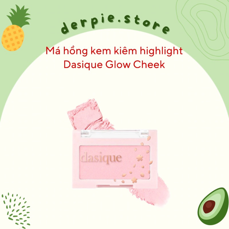 Phấn má hồng dạng kem kiêm highlight Dasique Romantic Blossom Glow Cheek - màu Sweet Sakura