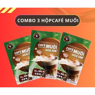 Combo 3Hộp Cà Phê Muối Hòa Tan Triều Nguyên,30 Gói Cà Phê Muối Uống Liền