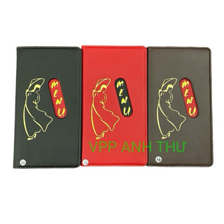 CUỐN BÌA MENU DA 10-20 LÁ Cô Gái( 16x29cm)