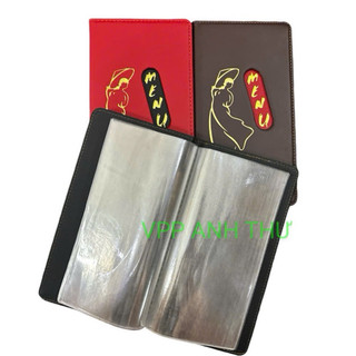 CUỐN BÌA MENU DA 10-20 LÁ Cô Gái( 16x29cm)