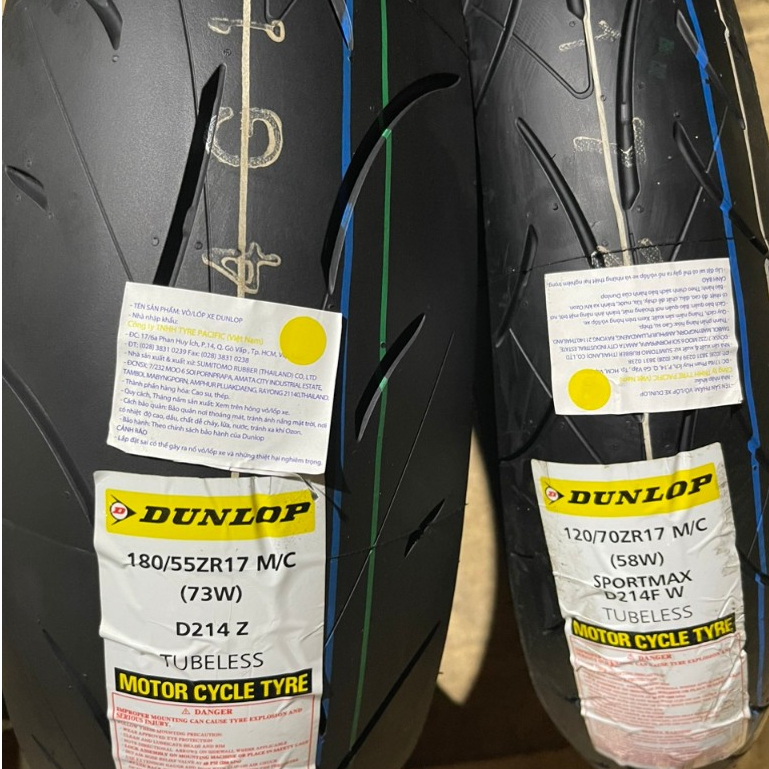 Lốp xe máy Dunlop D214 120/70ZR17;180/55ZR17
