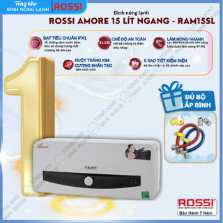 Bình nước nóng gián tiếp Rossi Amore 15 Lít Ngang-mã hiệu RAM15SL ,bảo hành 7 năm toàn quốc