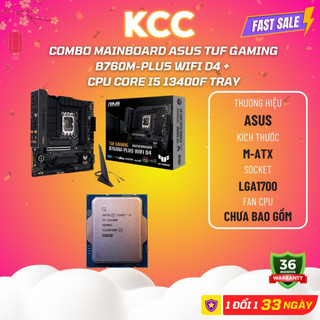 Combo Mainboard ASUS TUF GAMING B760M-PLUS WIFI D4 + CPU Core i5 13400f Tray - Mới, bảo hành 36 tháng