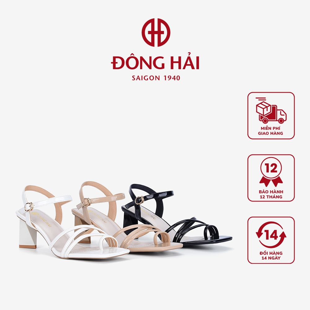 Giày Sandal Cao Gót Đông Hải Quai Ngang Mảnh Gót Trụ 7cm - S5819