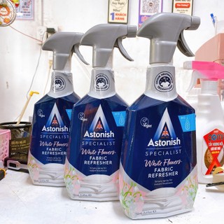 Bình xịt khử mùi Astonish công nghệ ion khử mùi không gian, trên vải, chó mèo và các mùi hôi khác.