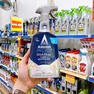 Bình xịt khử mùi Astonish công nghệ ion khử mùi không gian, trên vải, chó mèo và các mùi hôi khác.