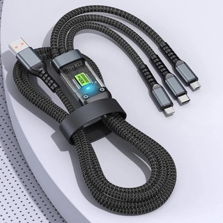 Dây Cáp Sạc I-P Sam-sung OP-PO 3 Đầu SẠC Nhanh Micro USB/Type C/2A cho i.OS/An.droid