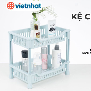 Kệ chữ nhật để đồ nhà bếp, 2 tầng, 3 tầng Việt Nhật nhà tắm đa năng, kệ nhựa đựng đồ tiện lợi