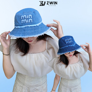 Mũ Bucket Jean Tua Rua Thêu Họa Tiết Min Min Nón Tai Bèo Denim Vải Dày Dặn Form Unisex Nam Nữ N231
