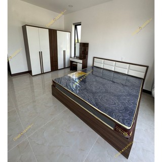 Tủ quần áo, tủ áo 5 cánh tay nắm gỗ, có ngăn hộc kéo đồ năng, cn MDF, CPX-T01