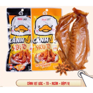 Combo 10 chiếc Cánh vịt to, ngon, vị tê cay và truyền thống đậm vị chính hãng Annalala gói 60g