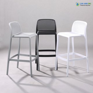 Ghế Quầy Bar Cafe  Nhà Hàng, Ban Công , Tiếp Tân, Đảo Bếp Nhựa PP Đúc Cao Cấp Đẹp Hiện Đại LAS3029