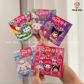 Sổ dán nam châm Kuromi thay trang phục, đồ chơi nam châm từ tính bóc dán sticker kuromi sanroni nhập vai thay đồ cho bé