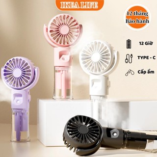 Quạt phun sương mini F4 cầm tay cầm tay dễ thương USB sạc ngoài trời văn phòng phun nước tạo ẩm