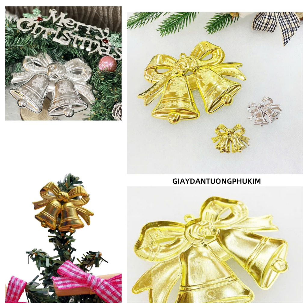 PHỤ KIỆN NOEL CỰC ĐẸP - NƠ CHUÔNG DECOR GIÁNG SINH KN91
