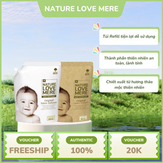  NƯỚC GIẶT  XẢ TÚI 850ML ORIGINAL NATURE LOVE MERE CHÍNH HÃNG - Hương thơm dễ chịu cho các bé 