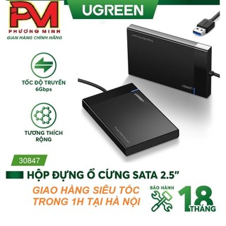 Box đựng ổ cứng 2,5 inch Ugreen 30847 chính hãng - Hàng chính hãng bảo hành 18 tháng