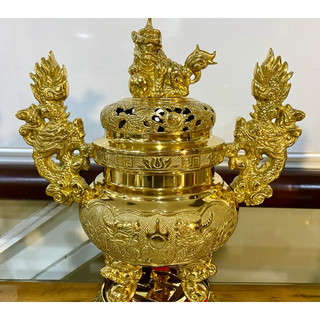 BỘ ĐỈNH LƯ BẰNG ĐỒNG CAO 34cm