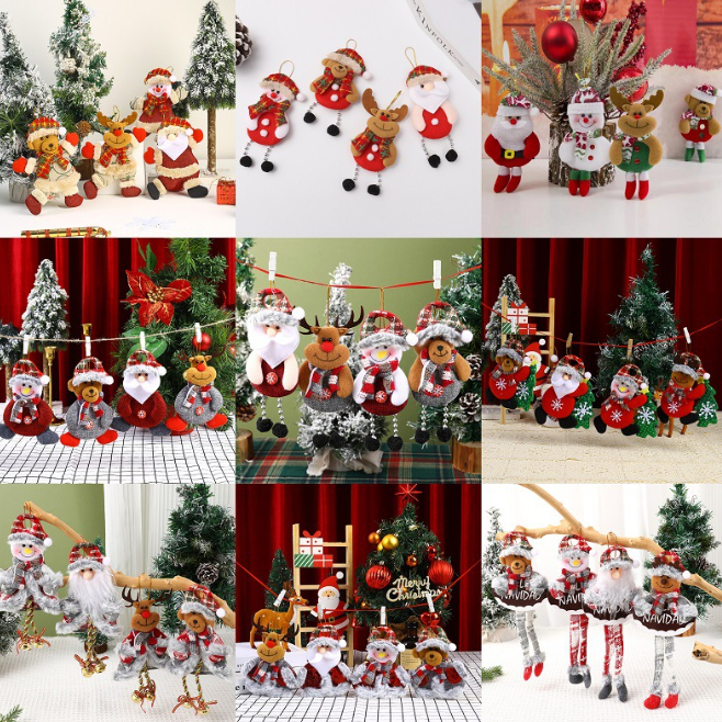 Phụ kiện vải bông treo cây nhiều mẫu trang trí noel giáng sinh (GIÁ 1 CÁI)