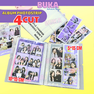 Album Photostrip Trong Suốt Buka collect book 6inch đựng ảnh 4cut, 10*15cm chất liệu PP lưu trữ card phong cách Hàn Quốc